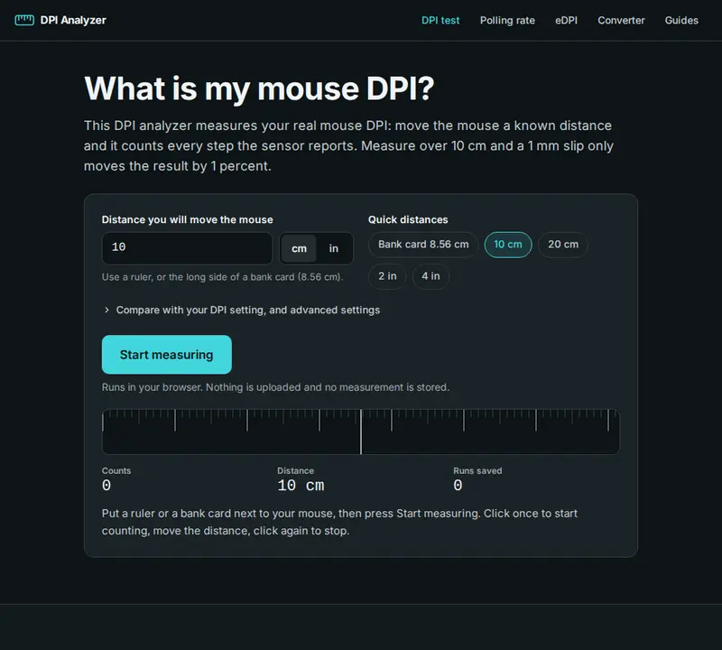 DPI Analyzer homepage